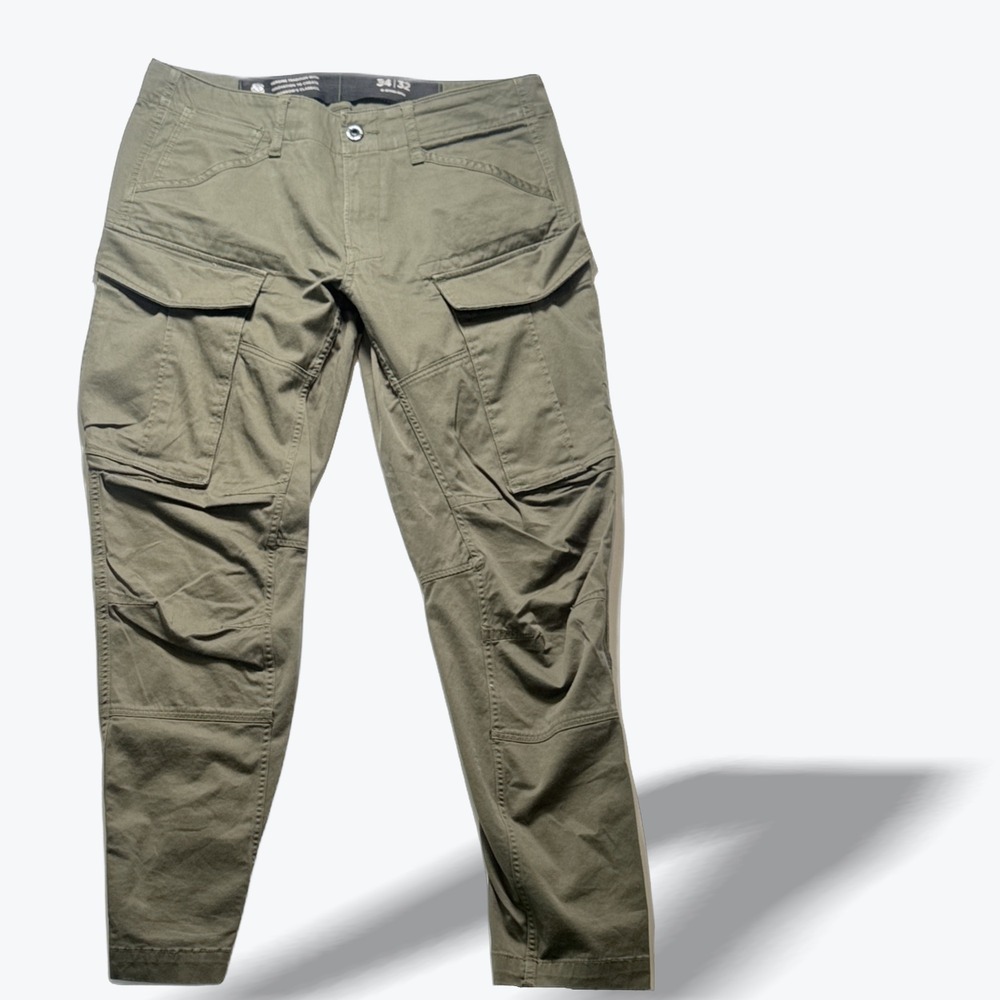 G Star Raw Cargo Pants 3D Tapered 34x32 Green Dexter Kill Season 3 & 4 Utility